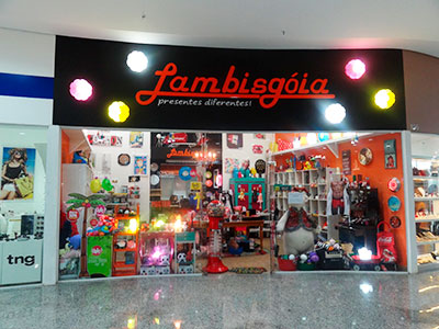 fachada da loja Lambisgóia Presentes fachada da loja lambisgóia presentes