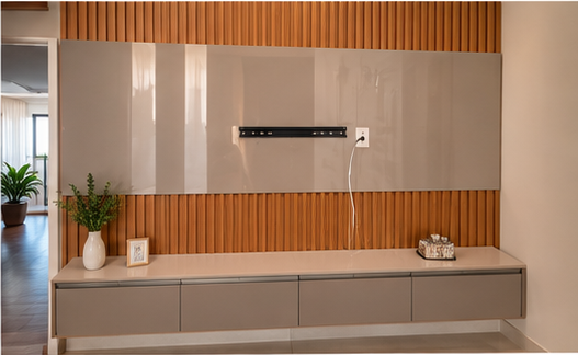 JV Marcenaria — Painel para TV com móvel de apoio