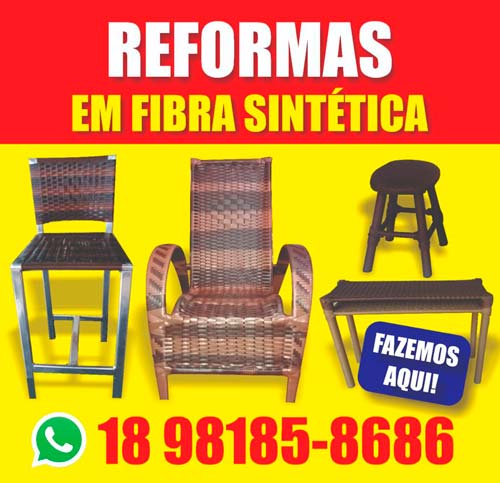 Reforma de móveis de fibra sintética