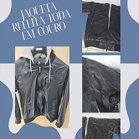 jaqueta refeita toda em couro jaqueta refeita toda em couro