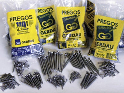 Pacotes e unidades de pregos Gerdau