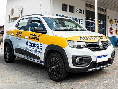 Frota para as aulas práticas de carro
