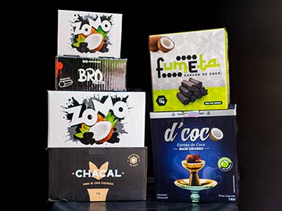 Carvão de coco para narguile