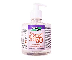 Álcool Gel 70º INPM com bomba