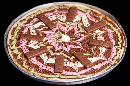pizza doce de chocolate