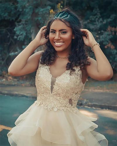 Vestido para debutante debutante com vestido