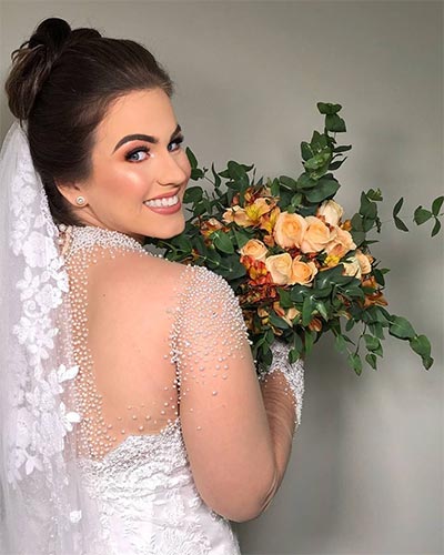 Traje para noivas noiva com vestido