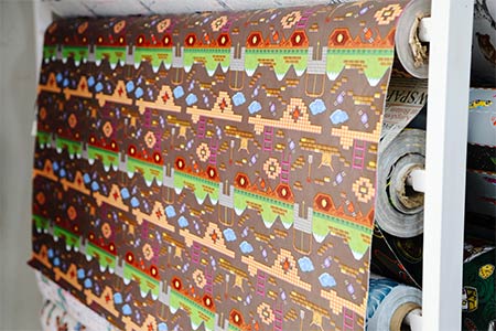 estampa temática de videogame retrô