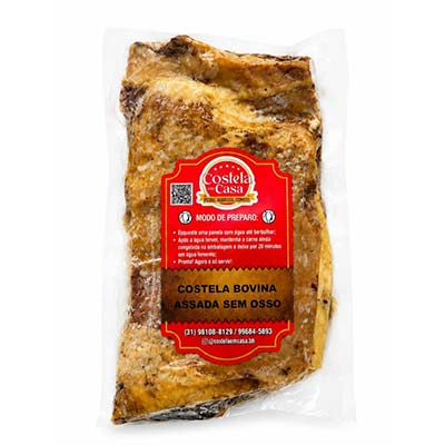Costela bovina assada e sem osso