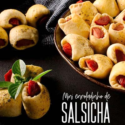 Mini enroladinho de salsicha