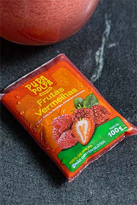 Polpa de frutas vermelhas
