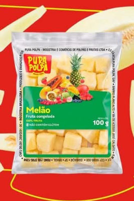 Polpa de melão congelada