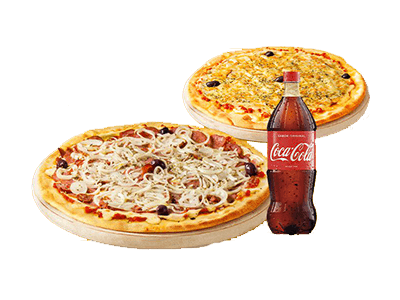 Combo Curtição Pizza com Coca-Cola