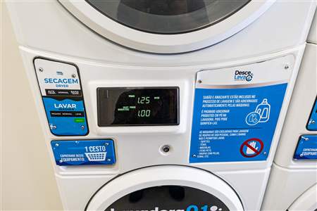 Painel de controle das máquinas