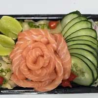 Sashimi de salmão sashimi de salmão