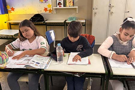 alunos do curso kids