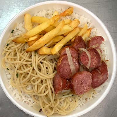 Marmitex com fritas Marmitex com fritas