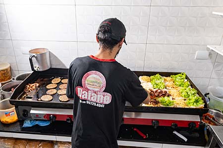 Lanches preparo do lanche