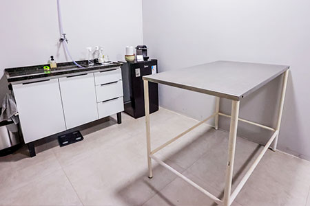 Mesa de consulta veterinária Praça Pet
