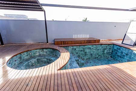 área da piscina
