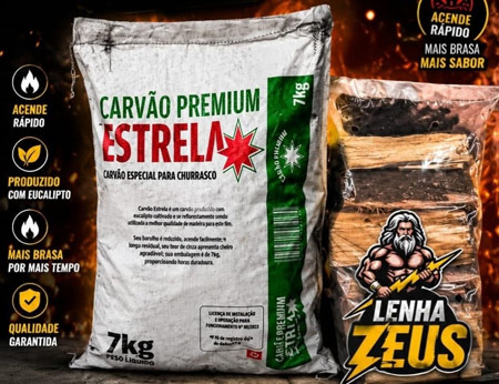 carvão e lenha