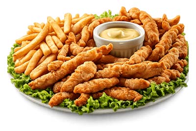 Porção Isca de frango e fritas porção Isca de frango e fritas