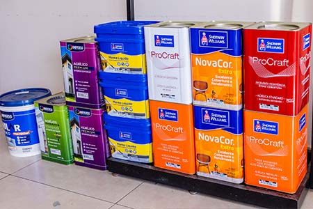 Tinta acrílica premium e manta acrílica Latas de tinta acrílica premium e manta acrílica