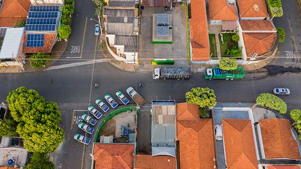 Silva Gás e Água em Birigui Vista aérea da empresa Silva Gás e Água em Birigui