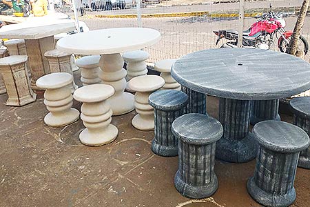mesas e banquetas de concreto para jardim mesas e banquetas de concreto para jardim