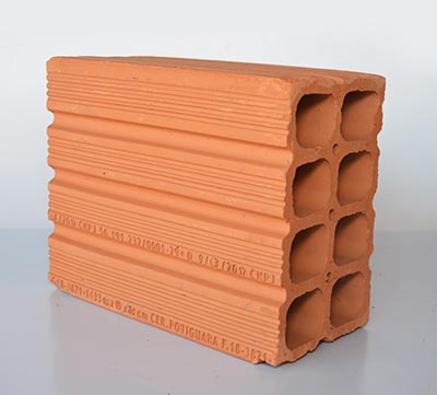 Bloco cerâmico de 8 furos – 11,5 x 19 x 24 Bloco cerâmico de 8 furos, 11,5 x 19 x 24