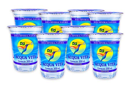 Caixa de copos descartáveis de 200 ml com 48 unidades
