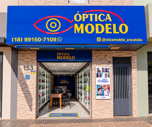 Fachada da Unidade 1 da Ótica Modelo