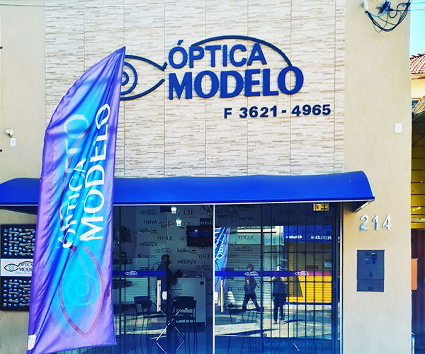 Fachada da Unidade 2 da Ótica Modelo na Rua Princesa Isabel
