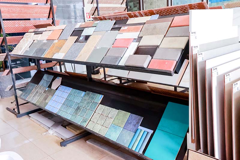 Pastilhas decorativas para paredes em diferentes cores
