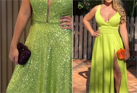 Vestidos de festa em tons de verde