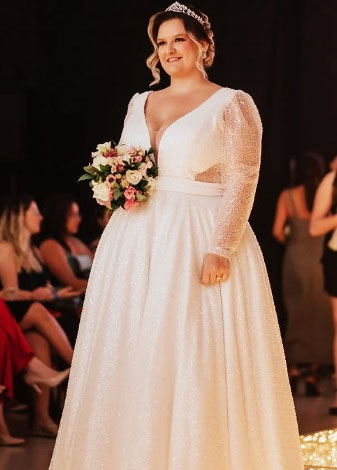 Vestido de noiva com brilho