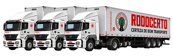 Frota da Rodocerto Transportes para transporte rodoviário de cargas