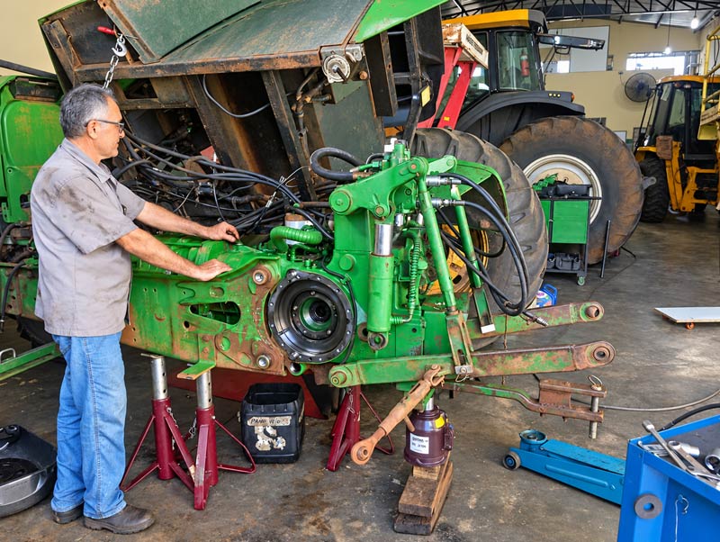 Manutenção mecânica de trator agrícola Manutenção de sistema mecânico de trator agrícola